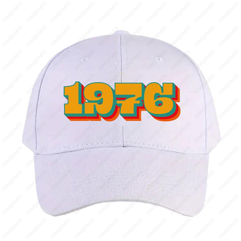 Vintage 1976 50th Cap Summer Women Unisex Adult Peaked Hat Fashion Casual Adjustable Printed Baseball Caps Trucker Cap