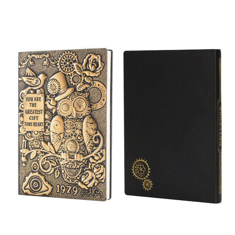 1PC 3D Vintage Embossed Mechanical Owl Journal Diary Notepad A5 Notebook