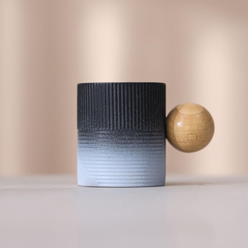 Gradual Change Ceramic Coffee Cup High Value Afternoon Tea Latte Cup Macaron Color Mug Water Cup