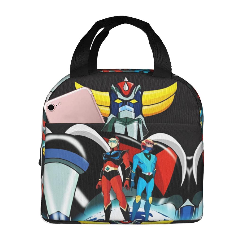 Custom Robo Grendizers Insulated Lunch Tote Bag for Women Men Anime Portable Cooler Thermal Bento Box Outdoor Camping Travel