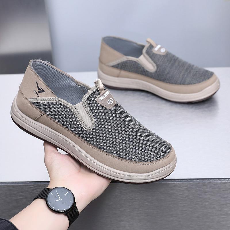 Shoes Men's Spring and Autumn New Casual Men's Shoes Versatile Breathable Shoes Wear-resistant Soft Sole Non-slip Lazy Single Shoes