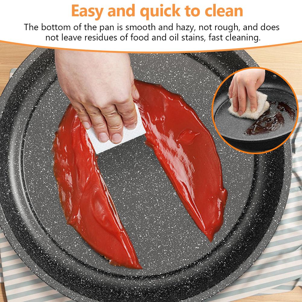 24/26/28/30/32cm Frying Pan Nonstick Skillet With Wooden Handle Chef Pan Cooking Pan Saute Pan Induction Compatible
