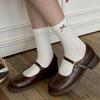 Songmu Retro Knöchelsocken Mittelhohe Socken Socken Koreanisches Mädchen Schleife Kaffee Stapelsocken