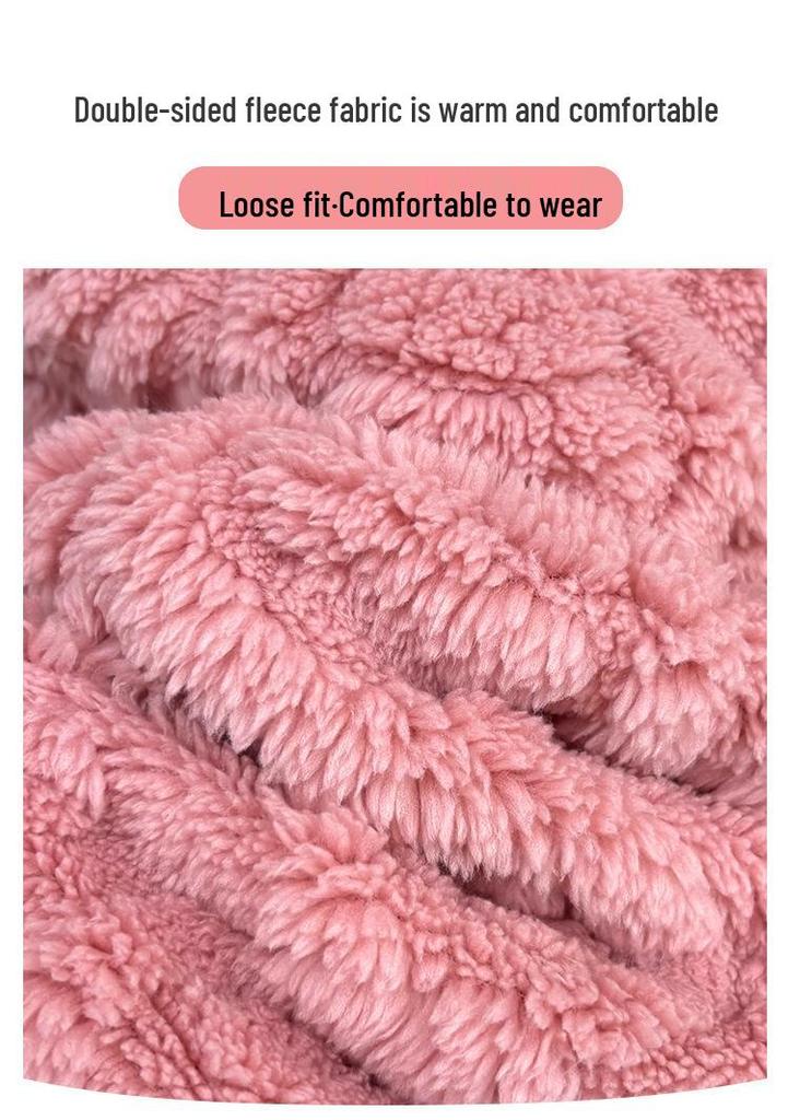 Children's Warm Flannel Pajamas Set - Thickened Jacquard Home Clothes for Boys & Girls in Solid Colors, Korean Style for Autumn/Winter.