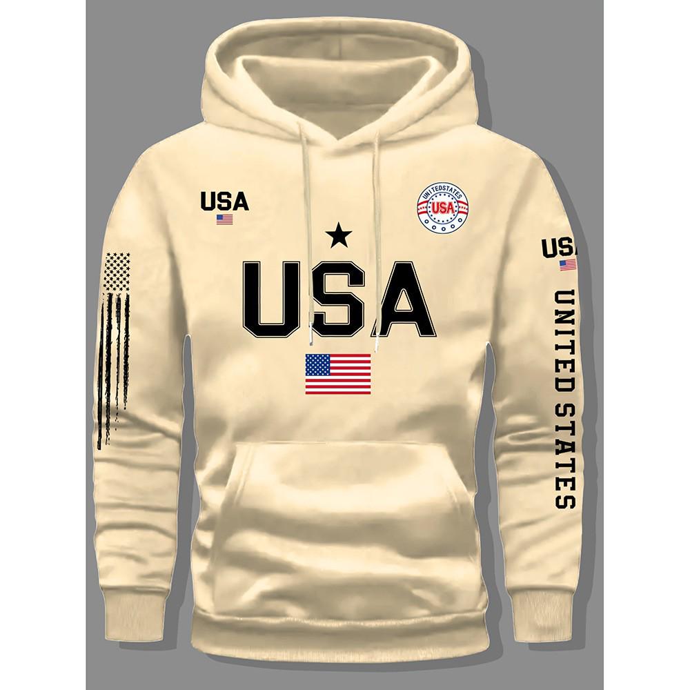 Men's Hooded Pullover Sweatshirt - Spring & Autumn Loose Fit Hoodie