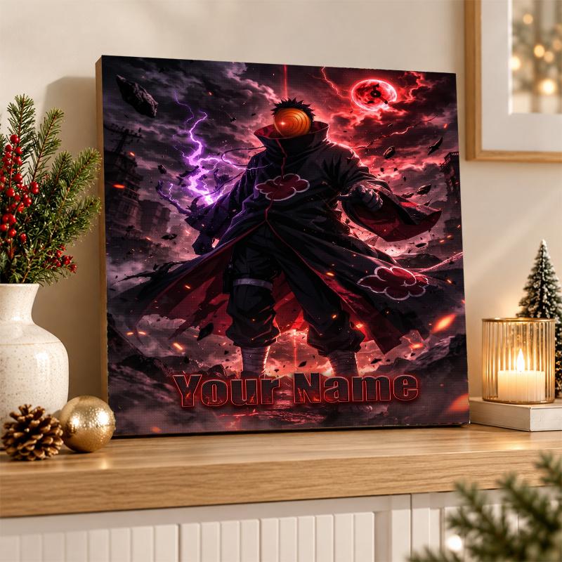 Obito Uchiha Custom Name Diamond Painting Personalized 5D Full Drill DIY Diamond Art Home Decor
