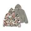 Ertr Wende-Kapuzenpullover mit Reißverschluss Camo