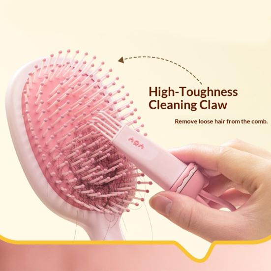Yousheng Cartoon Animal Air Cushion Brush Scalp Massage Paddle Brush Anti-static Fluffy Hair Comb Women Home Salon Hair Detangling