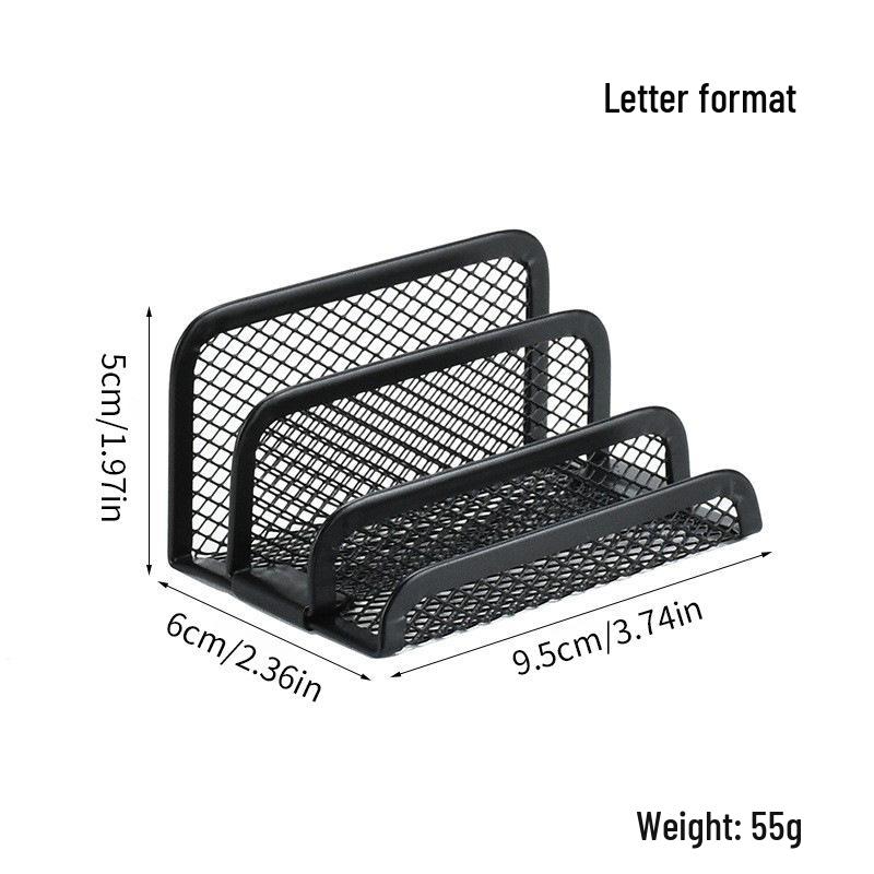 Iron Mesh Multifunctional Pen Holder - Creative Desktop Stationery Organizer for Office & Student Use