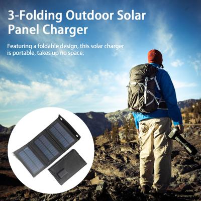 Solar Panel Charger Foldable 4.5W Bag Charger 3-Fold Solar Folding Fast Charging Outdoor Supply