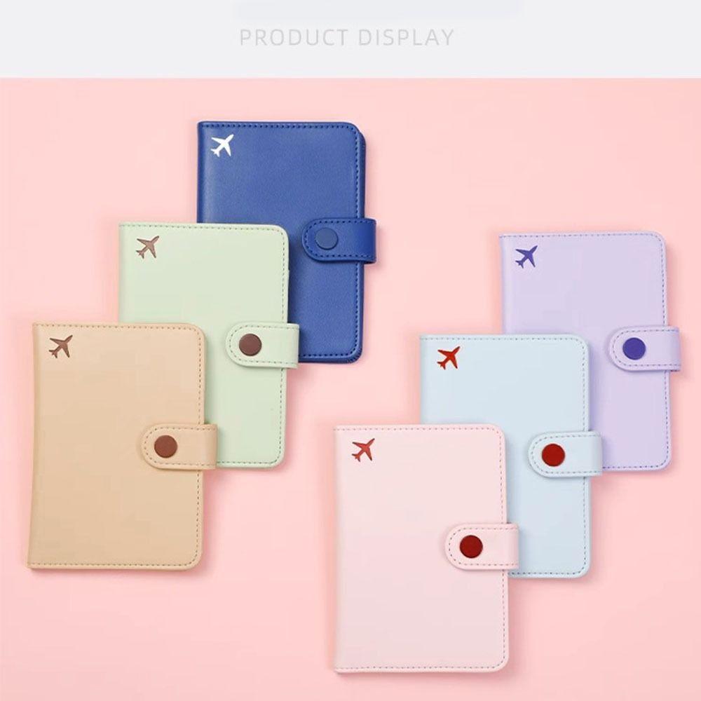 Wallet Passport Storage Bag Solid Color Passport Holder  Travel Accessories