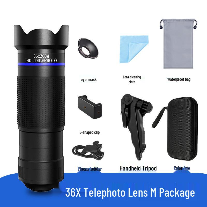 36x Telelens voor Mobiel: HD Monoculair met Breed Zicht voor Concerten, Vissen en Live Streaming