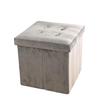 Home Comfort Plush Foldable Storage Box and Stool - Multi-functional, Sturdy, and Dirt-resistant