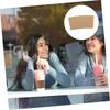 BESTOYARD 100pcs Hot Cup Sleeves Kraft Paper Coffee Sleeves Hot Cup Jacket Holder Insulated Drink Sleeves