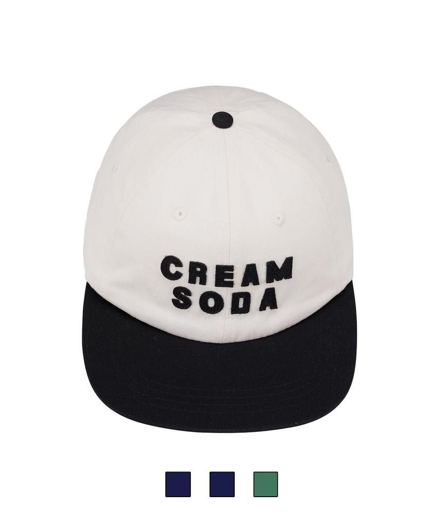 CREAM SODA LAB Applique Panel Ball Cap Black
