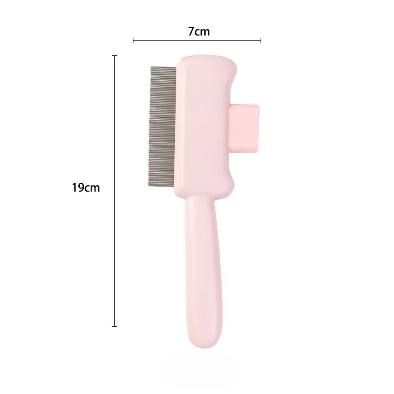Pet-specific Household Comb for Removing Knots and Shedding Hair. Ideal for Grooming Cats and Dogs. Self-cleaning Comb with Multiple Combs.