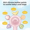 Candy Color Teething Ring Safe Rattle Toy Anti-eating Silicone Teether  Nursing