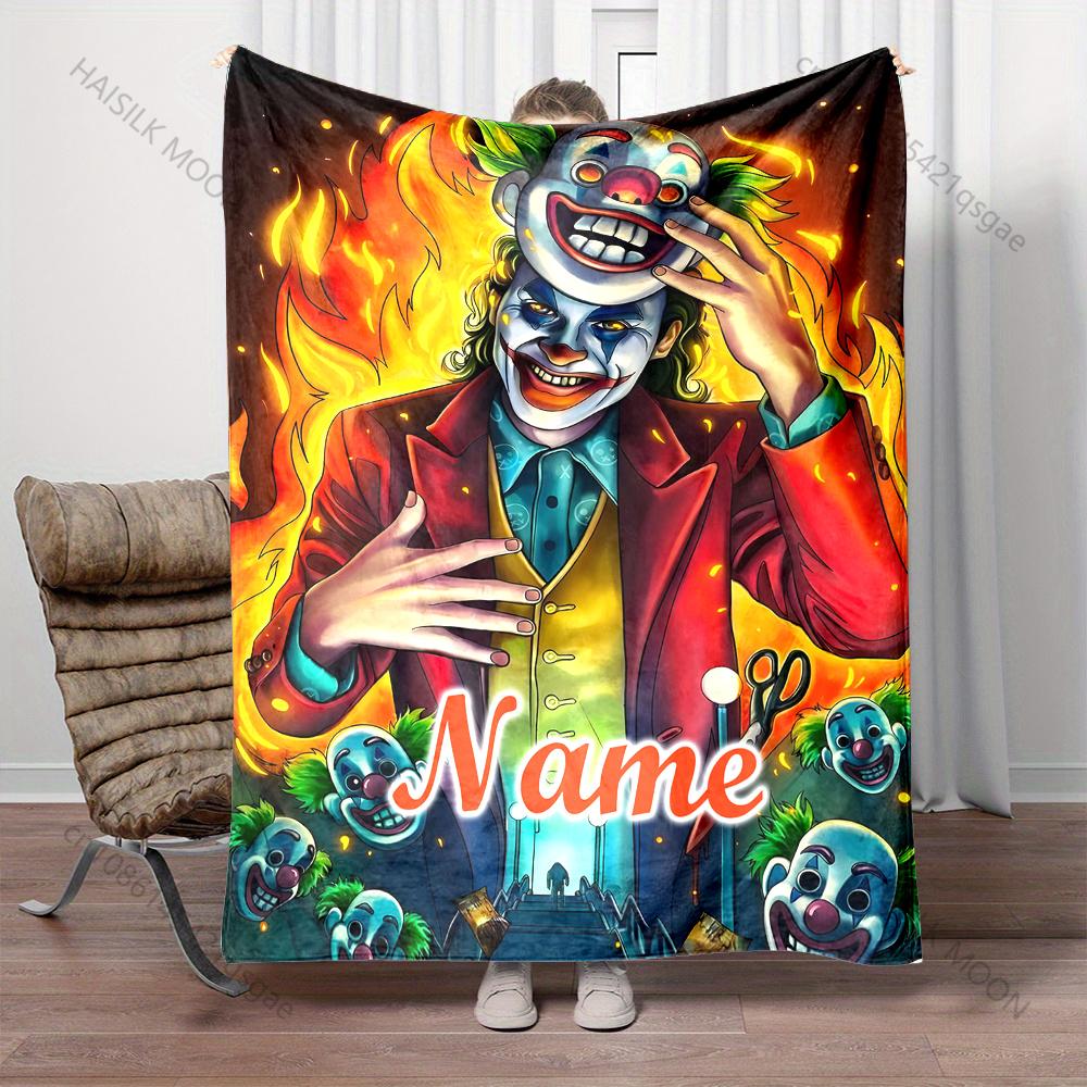 17 Style Custom Name Blanket Joker Movie Printed Blanket Soft And Warm Bedding For Bed Sofa Outdoor Travel Cover Blanket Gifts