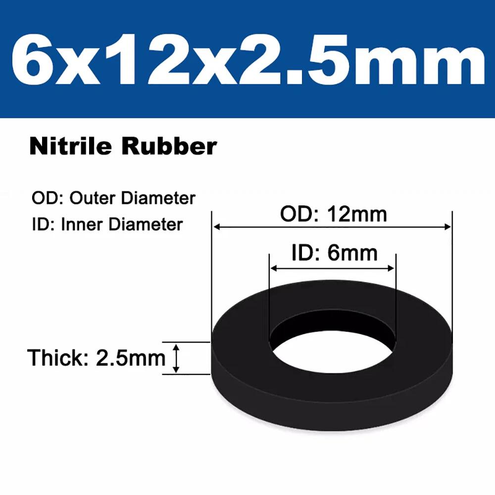 1/8" 1/4" 3/8" 1/2" 3/4" ~ 2" BSP NBR Nitrile Rubber Washing Machine Shower Hose Washers Gaskets SealsWasher Thick 1.4mm-3.5mm