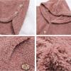 Hoodies Sweater for Women Fuzzy Button Plain Tops Blouse with Pocket Coat for Autumn Winter