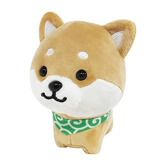 Traveling Mameshiba Mascot Cushion - Cute, Squishy, Fluffy Shiba Inu, Healing, Brown, Mame-ta