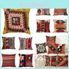 Bohemian Kilim Style Linen Pillow Cover 45x45cm For Home Dcor