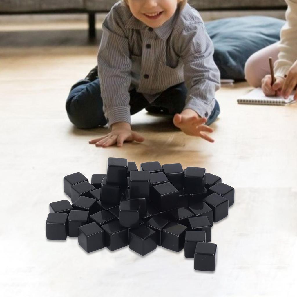 50Pcs     Dice Small Write On Wipe Off Dice for Board Games Digital Teaching