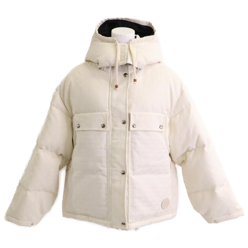 Gucci [Domestic Regular] 774871 GG Cotton Canvas Hooded Jacket 40 whiteUsed