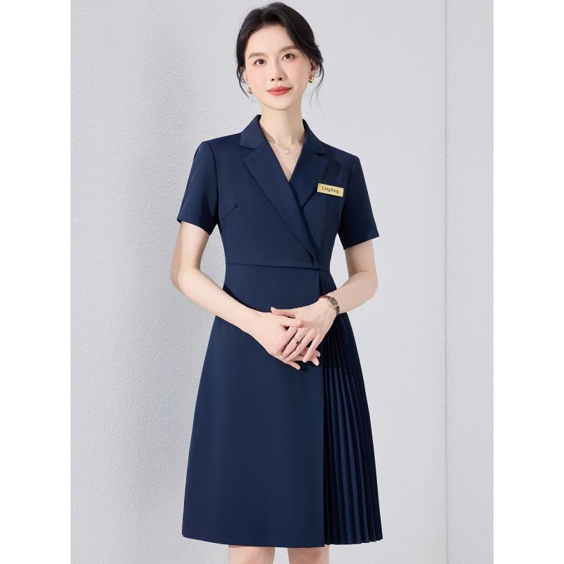 Premium Summer Slimming Waist-Cinching Formal Dress for Professional Hosts