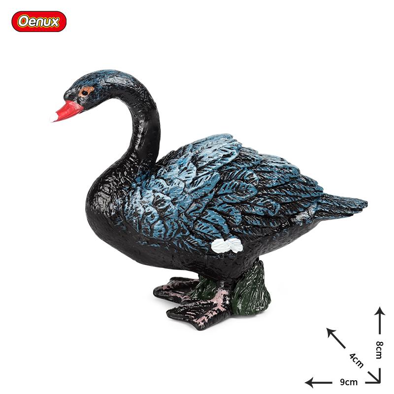 Oenux Poultry Model Simulation Goose Swan Gaggle Duck Flock Action Figures Farm Animals Figurine Miniature Education Kids Toy