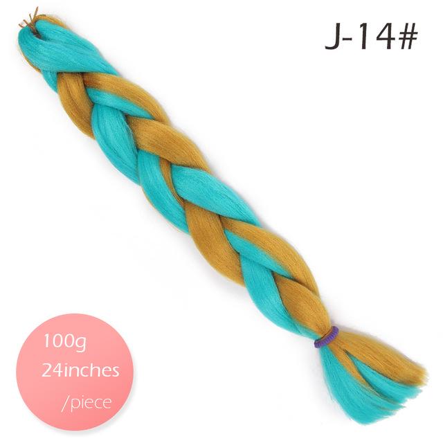 Synthetic Crochet Braids In Jumbo Braiding Hair 24 Inch 100g/pcs Pure Color In Hair Extensions