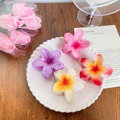 Japanese Plumeria Flower Hair Clip for Women