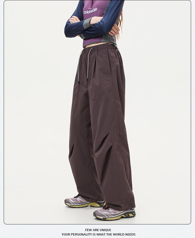 Jack Chuan Yang Women's Windproof Elastic Waist Tapered Hiking Pants - Spring/Autumn Casual Paratrooper Style