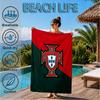 Strandtuch mit Wappen der Portugiesischen Fußballföderation, Schnell trocknend, Pflegeleicht, Geeignet für Fitness und Strandurlaub, Sport-Essential