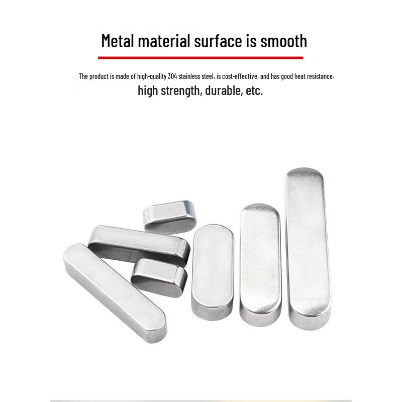 304 Stainless Steel M5x5x20mm Type A Parallel Key Pins (10-Pack)