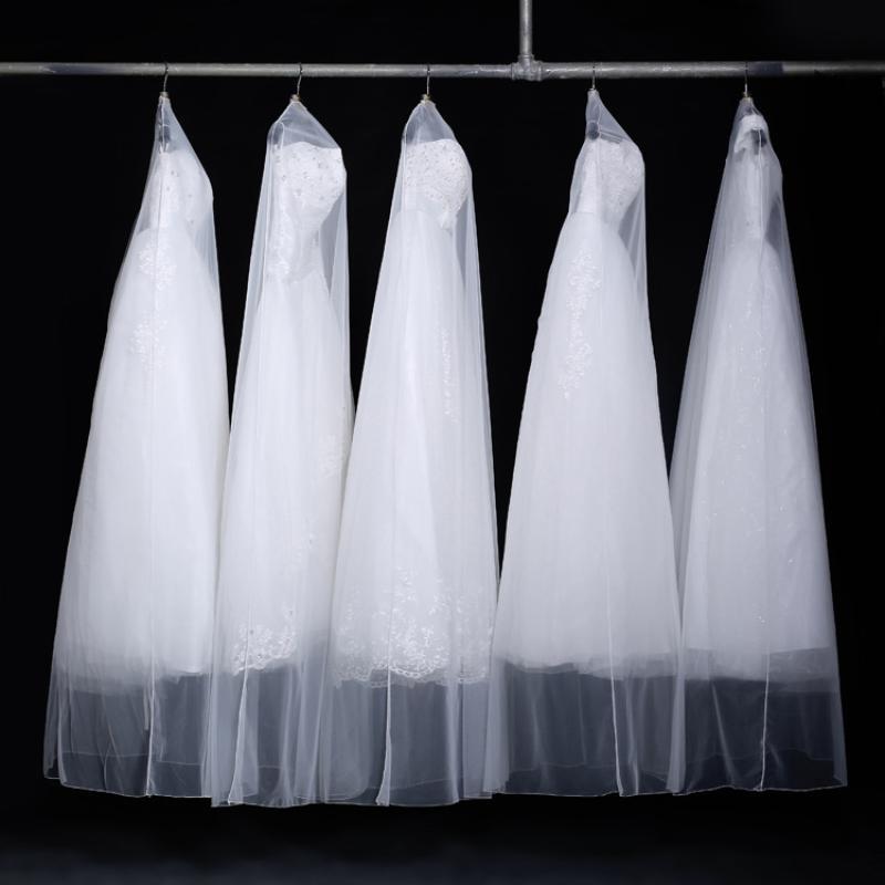 Breathable Waterproof Garment Cover Dustproof Clothing Protector Reusable Bridal Gown Long Coat Bag for Closet Travel