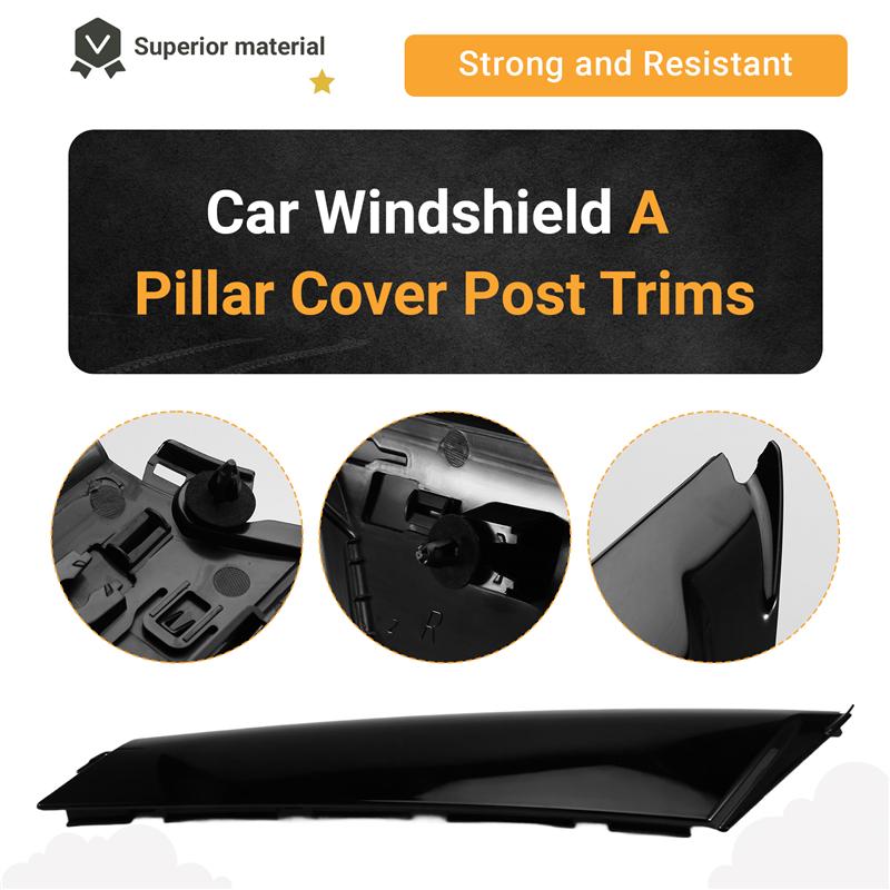 A28G-1Pcs Exterior Window A Pillar Panel Molding For MINI Cooper S JCW F56 14-24 Windshield A Post Cover Trim