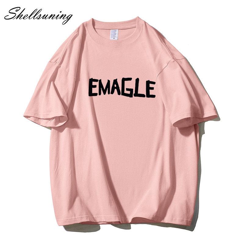 Shellsuning большие хлопковые футболки с графическим рисунком женские летние мягкие — фото 13