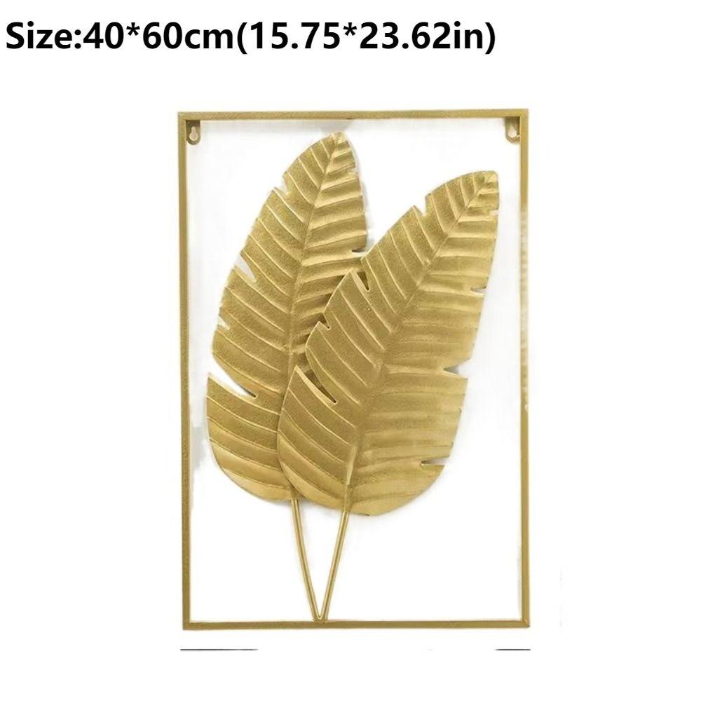Leaf Shape Wall Decoration Gold Metal Pendants New Decorative Wall Ledges  Living Room