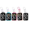F26C Portable Keychain Electronic Clock For School Exams Miniature Digital Pocket Watch With Durability Plastic Construction