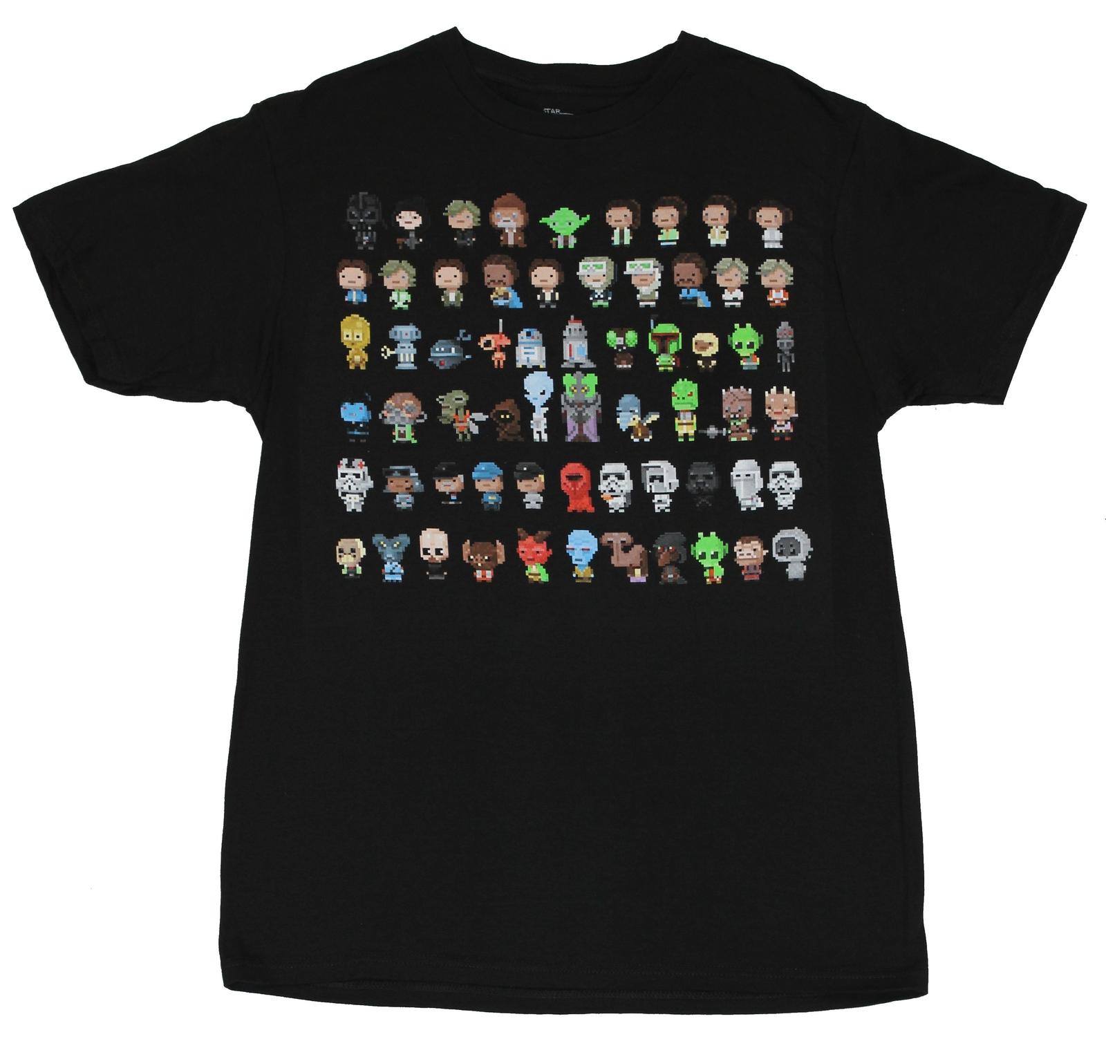 Star Wars Adult New T-Shirt - Tiny Death Star 54 Classic Pixelated Character M