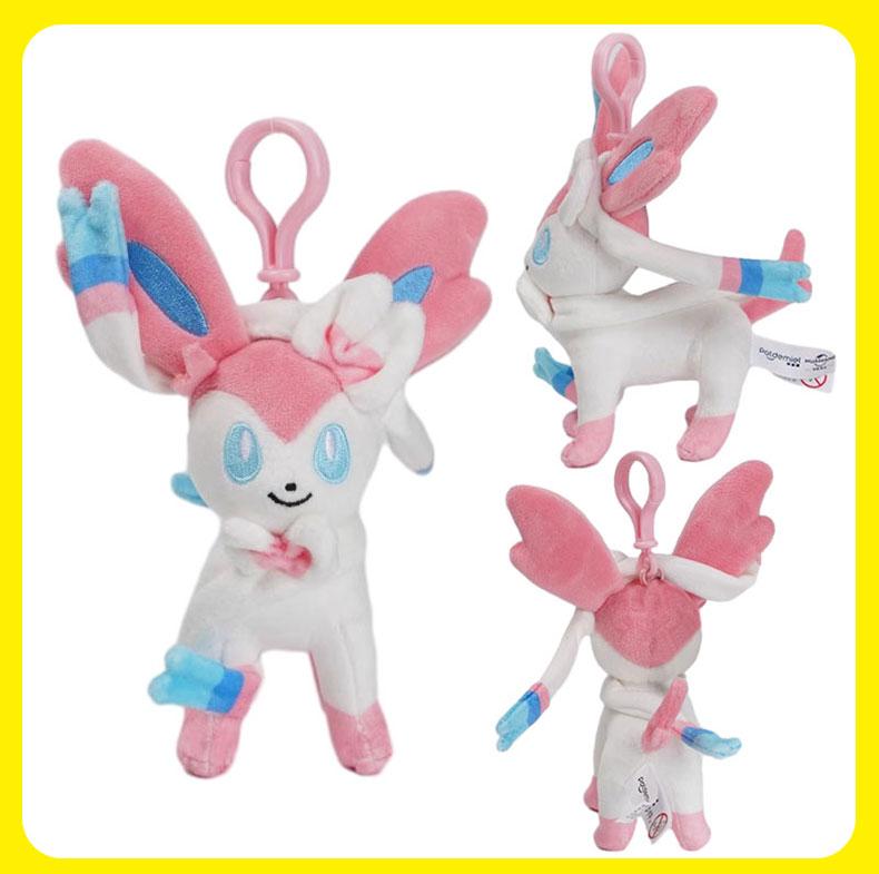 Genuine Eevee Umbreon Espeon Kawaii Plush Toy Pendant School Bag Backpack Pendant Key Ring Doll Birthday Christmas Gift