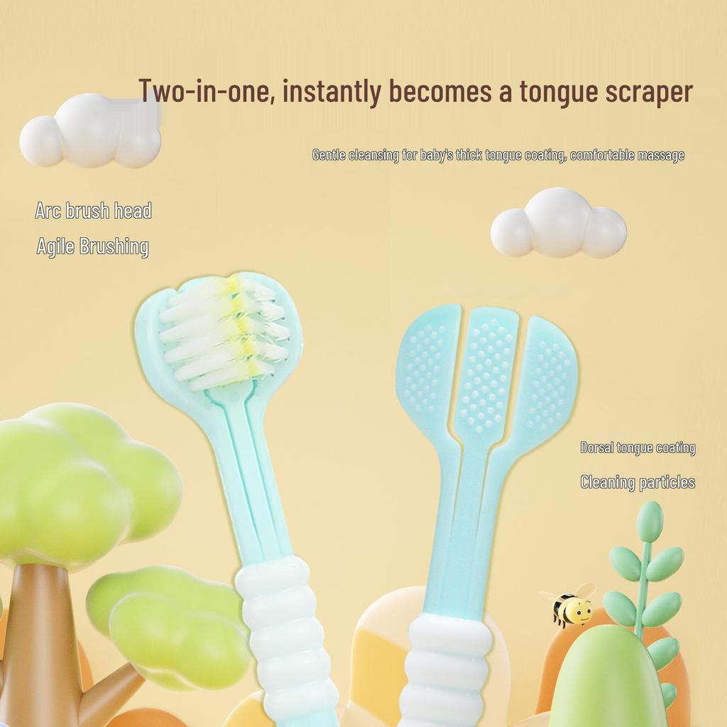 360° Kids' Three-Sided Soft Bristle Toothbrush for Deep Cleaning Oral Care