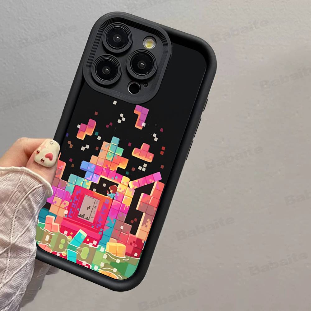 

Vintage Game T-Tetris Phone Case For IPhone 17 16 E 15 14 13 12 11 Pro Max Plus Back Cover iPhone 11 pro
