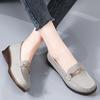 Women's Black Loafers Moccasins Casual Slip On Grey Flats Walking Shoes for Mother Plus Size
