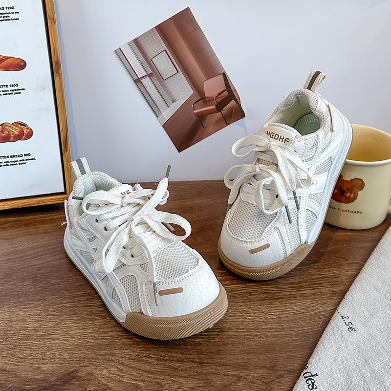 

Children s sports shoes 2025 autumn new girls mesh breathable casual board shoes fashion versatile white shoes tide 31