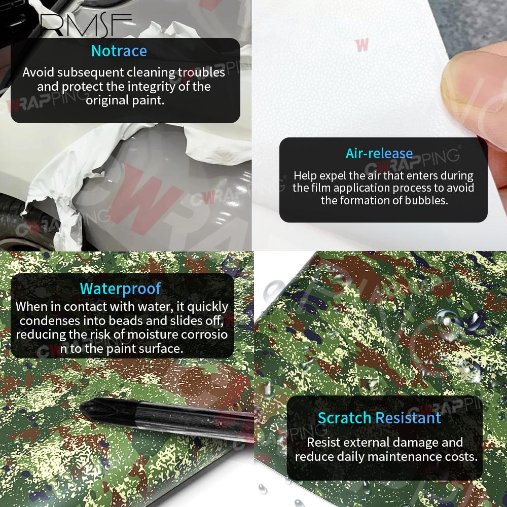 Automotive Vinyl Car Wrap Military Green Starry Jungle Camouflage Mosaic Waterproof Paint Camo Vinyl for Motorcycle Vinyls Wraps