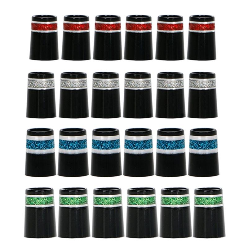 Black 20x13.8x9.3mm Golf Sleeve Ferrules Replacement Plastic Golf Club Shafts Accessory Kit Tip Size 0.370 Golf Ferrules