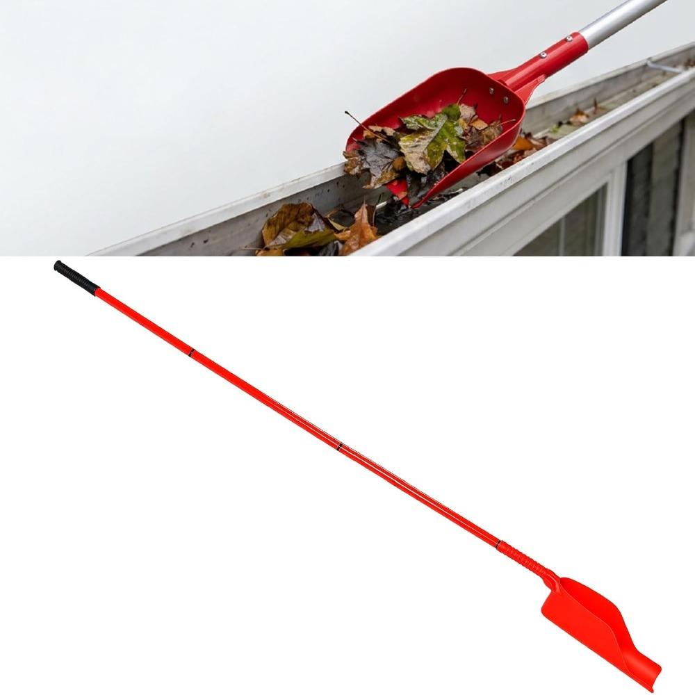 Red Gutter Cleaning Tool Extension Extension Pole Attachment Durable Leaf Grabber