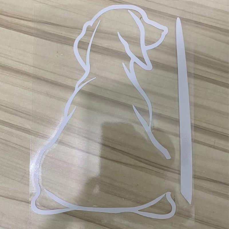 Adorable Wagging Puppy Window Sticker Strong Weatherproof Decoration Simple Installation for Vehicles Gifts